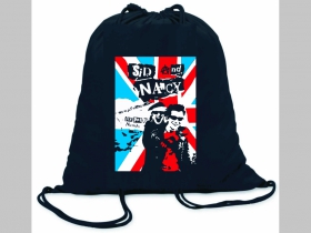 Sid and Nancy - Sex Pistols - ľahké sťahovacie vrecko ( batôžtek / vak ) s čiernou šnúrkou, 100% bavlna 100 g/m2, rozmery cca. 37 x 41 cm
